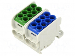 Splice terminal: distribution block | for DIN rail mounting