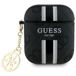 Guess GUA2P4RPSK AirPods 1/2 Cover 4G Printed Stripes Charm / black