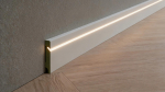 Polystyrene skirting board for LED strip, 2400x100x19mm
