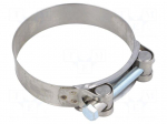 T-bolt clamp | W: 24mm | Clamping: 92&divide;97mm | chrome steel AISI 430