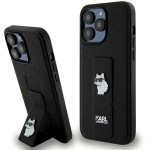 Karl Lagerfeld KLHCP13LGSACHPK Gripstand Saffiano Choup Hardcase for iPhone 13 Pro / 13 6.1" / black