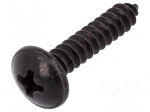 Screw | 100pcs | 22mm | steel | black | Thread: 4,2 | 4,2x22