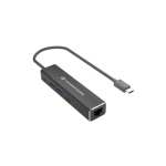 CONCEPTRONIC USB-C3.2 > 2.5GbE/2xC/2xA adapter USB 5Gbs 0.15m Black