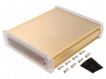 Enclosure: multipurpose | X: 146.6mm | Y: 169mm | Z: 41.6mm | golden