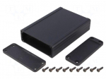 Enclosure: with panel | 1457 | X: 84mm | Y: 120mm | Z: 28mm | aluminium