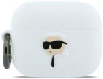 Wired headphones Karl Lagerfeld Silicone Karl Head 3D Apple AirPods Pro 3 White