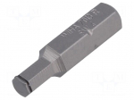 Screwdriver bit | Allen hex key | HEX 4mm | Overall len: 25mm