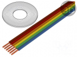Wire: ribbon | stranded | Cu | 8x0,75mm2 | unshielded | PVC | 500V | 25m