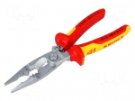 Pliers | insulated,universal | Version: insulated | steel | 200mm