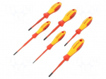 Kit: screwdrivers | Pcs: 6 | insulated | 1kVAC