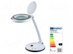Desktop magnifier with backlight | Mag: 12dpt,3dpt | 5W | Plug: EU