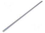 Heatsink: extruded | grilled | natural | L: 1000mm | W: 21mm | H: 10mm