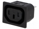 Connector: AC supply | socket | female | 10A | 250VAC | IEC 60320