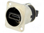 Adapter | HDMI socket x2 | shielded | gold-plated | Colour: silver