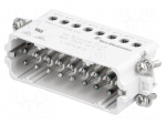 Connector: HTS | male | HTS HA | PIN: 16 | size 9 (3 x 5) | 16A | 250V