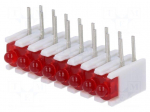 LED | in housing | red | No.of diodes: 8 | 20mA | Lens: diffused,red | 38&deg;