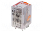 Relay: electromagnetic | 3PDT | Ucoil: 230VAC | 10A/250VAC | 10A/24VDC
