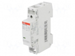 Contactor: 2-pole installation | NO x2 | 230VAC | 230VDC | 16A | DIN
