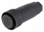 Connector: circular | plug | Series: CM | IP67 | PIN: 14 | female | 10A | 50V