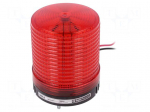 Signaller: lighting | flashing light | red | Series: S80LS | 10&divide;30VDC