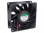 Fan: DC | axial | 12VDC | 92x92x38mm | 204.21m3/h | 57.6dBA | Len: 300mm