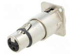 Socket | PIN: 3 | for panel mounting | straight | Connector: XLR | 7.5A
