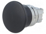 Switch: push-button | 22mm | Stabl.pos: 1 | black | none | IP66 | mushroom