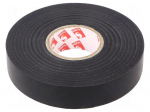 Tape: electrical insulating | W: 19mm | L: 33m | Thk: 0.18mm | black
