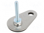 Foot | Base dia: 50mm | M8 | steel | Plunger length: 50mm | Plating: zinc