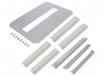 DIN rail frame set with covers