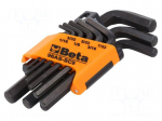 Wrench: hex key-set | inch | long | 9pcs.