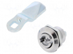Lock | cast zinc | 24mm | Kind of insert bolt: double-bit insert