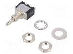 Switch: push-button | Pos: 2 | SPDT | 3A/125VAC | ON-(ON) | Illumin: none
