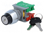 Switch: rotary with key | 22mm | Stabl.pos: 2 | NC + NO | none | IP65