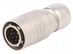 Connector: circular | push-pull | plug | PIN: 12 | 2A | HR10 | gold-plated