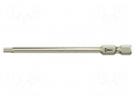 Screwdriver bit | Hex Plus key | HEX 3mm | 1/4" | Overall len: 89mm