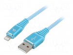 Cable | USB 2.0 | Apple Lightning plug,USB A plug | gold-plated | 2m