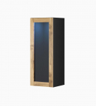 Cama cabinet VIGO "90" glass 90/35/32 black/wotan oak