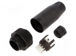 Connector: circular | 250V | 6A | PIN: 13 | plug | male | soldering | IP65