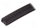 Hole and edge shield | EPDM | L: 20m | black | H: 15.5mm | W: 8.5mm