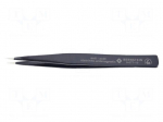 Tweezers | Blade tip shape: sharp | Tweezers len: 130mm | ESD