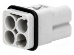 Connector: HDC | contact insert | male | 40A | 400V | Han Q | PIN: 4 | 3+PE