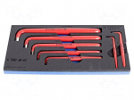 Wrench: hex key-set | insulated | in a foam tray | 7pcs.