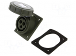 Connector: AC supply 3-phase | socket | female | 16A | 230VAC | IP67