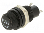 Fuse holder | 5x20mm | 10A | 250VAC | on panel | UL94V-2 | phenolic