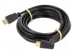 Cable | HDMI plug,HDMI plug 90&deg; up/down | PVC | HDMI 2.0 | 5m | black