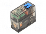 Relay: industrial | DPDT | Ucoil: 24VDC | 8A/250VAC | 8A/250VDC | socket
