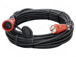 Extension lead | 3x1.5mm2 | 20m | rubber | black | Sockets no: 1 | 16A