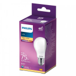PHILIPS LED stikla 75W A60 E27 Silti balta 2700K matēta spuldze 8718699665227 929002025711