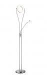 Trio-Lighting Rennes LED  uplighter brushed steel stāvlampa
